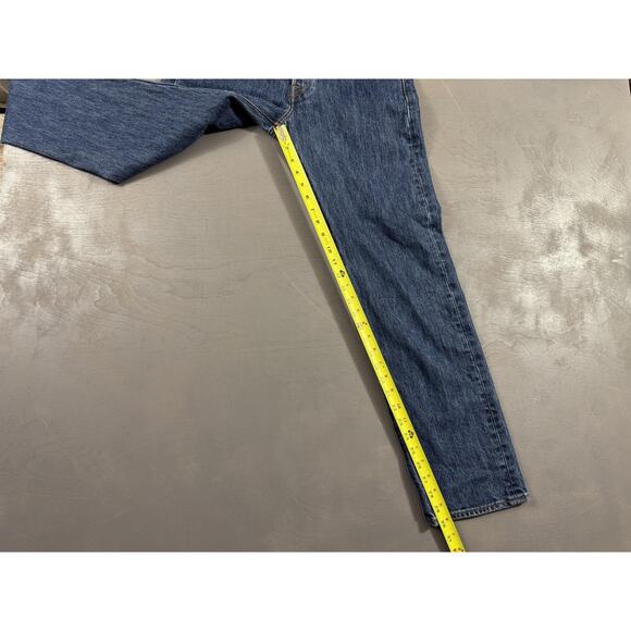 Levi's Jeans Mens 29x30 Blue Denim 501 Straight Leg Button Fly Original Classic - Picture 10 of 14